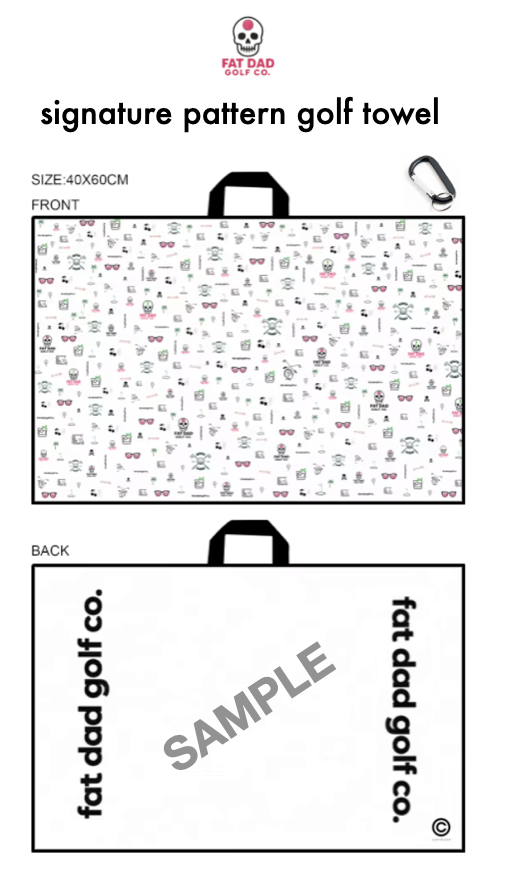 signature print golf towel