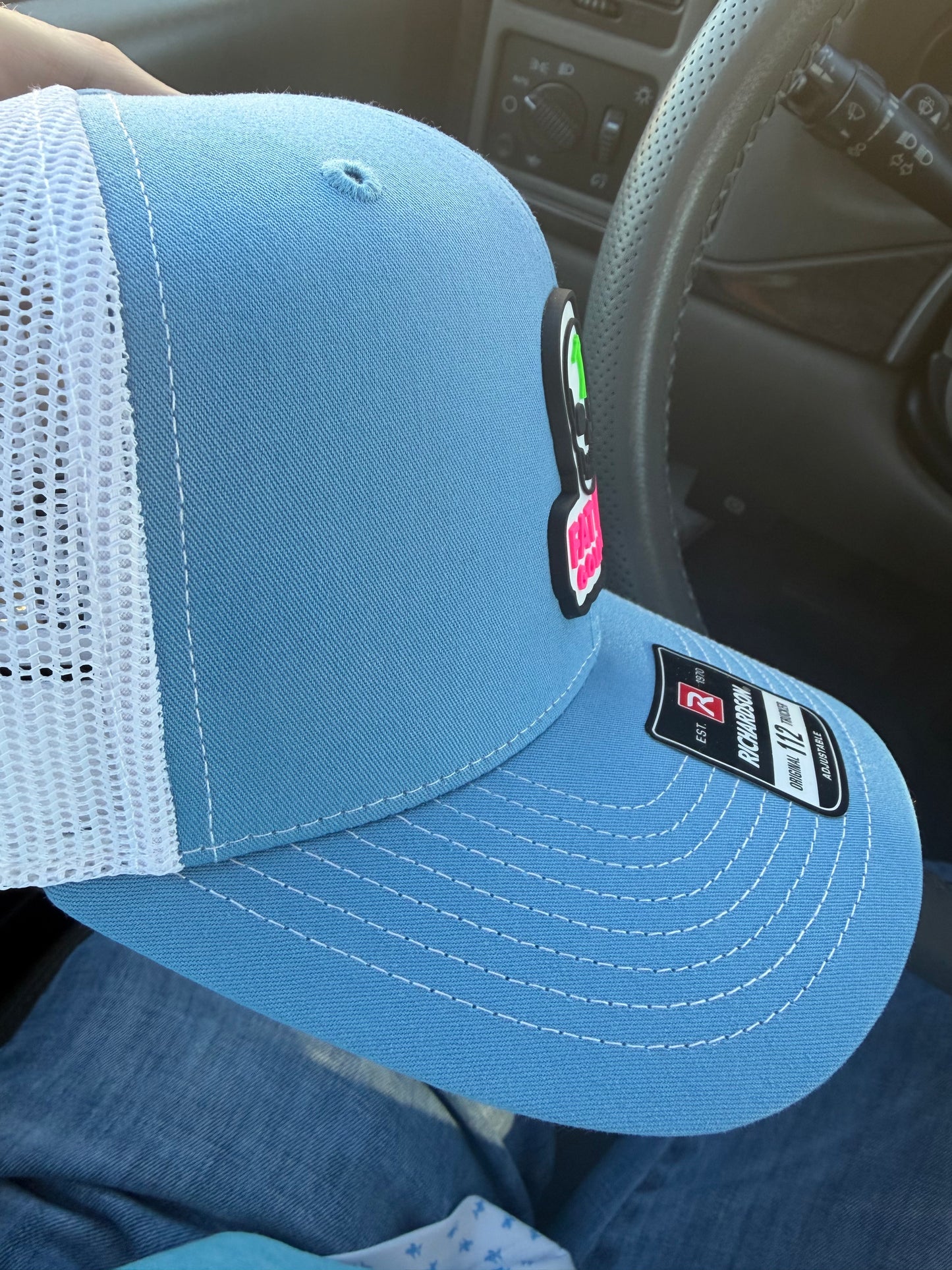 skull patch richardson 112 blue/white