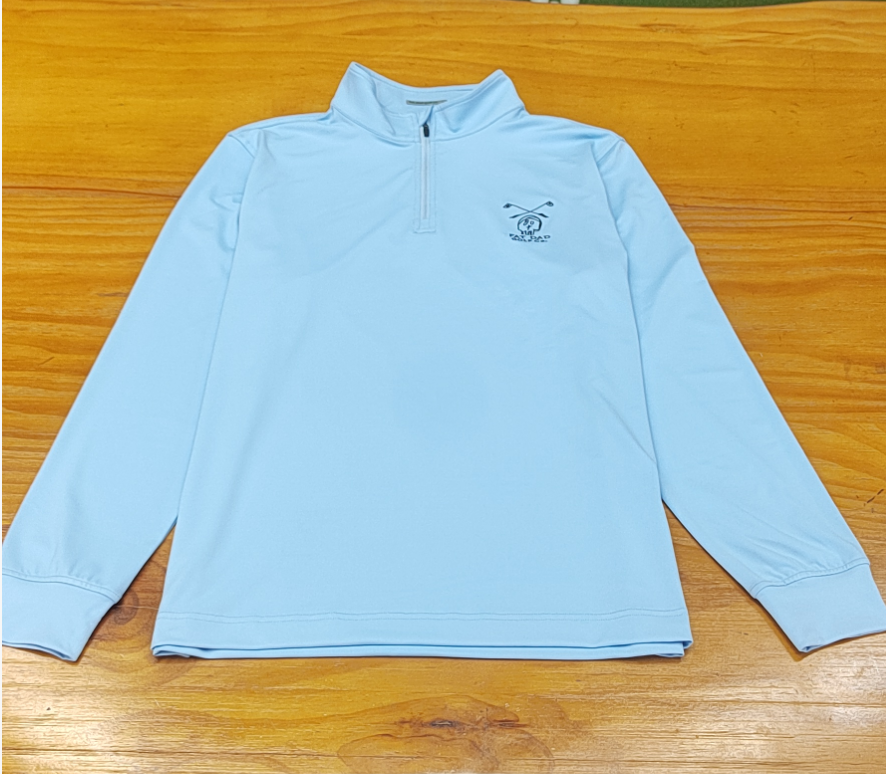 light blue clubhouse 1/4 zip