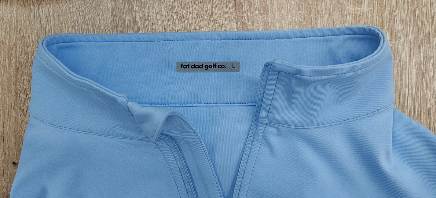 light blue clubhouse 1/4 zip