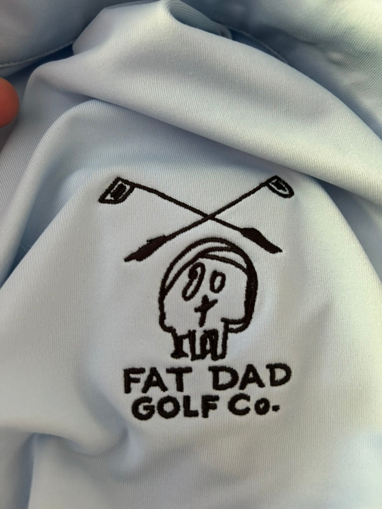 light blue clubhouse 1/4 zip