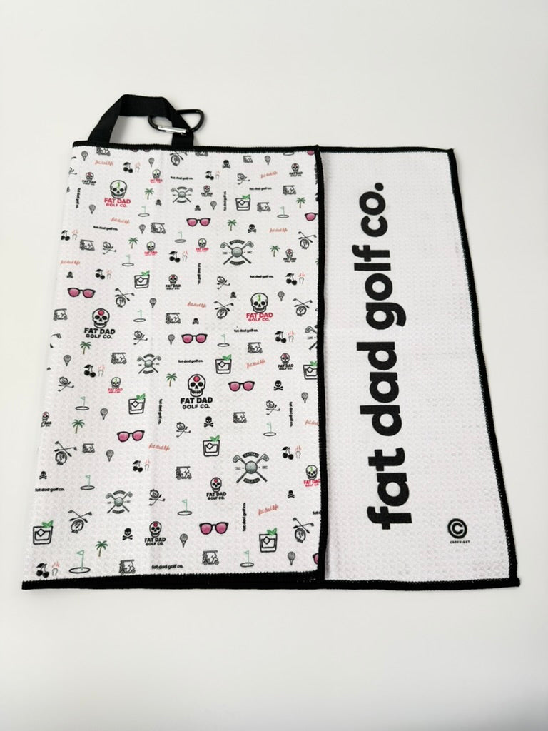 "no laws claws" signature golf towel