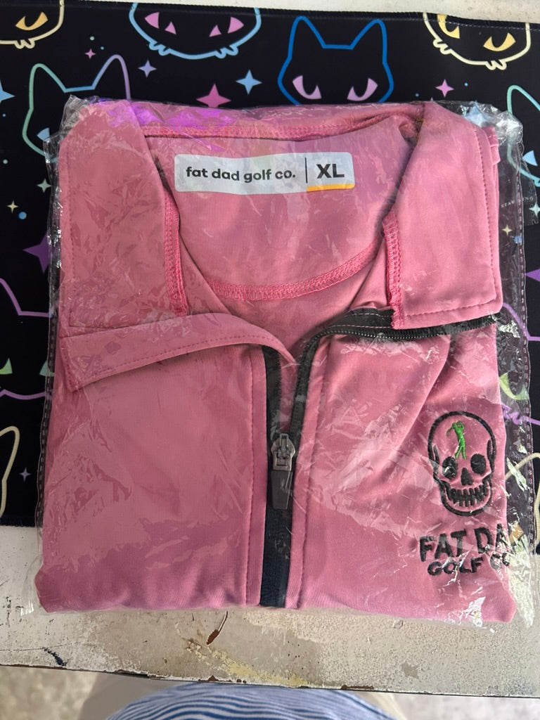 signature pink 1/4 zip