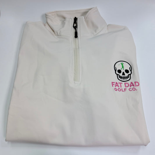 cream unisex performance fleece 1/4 zip