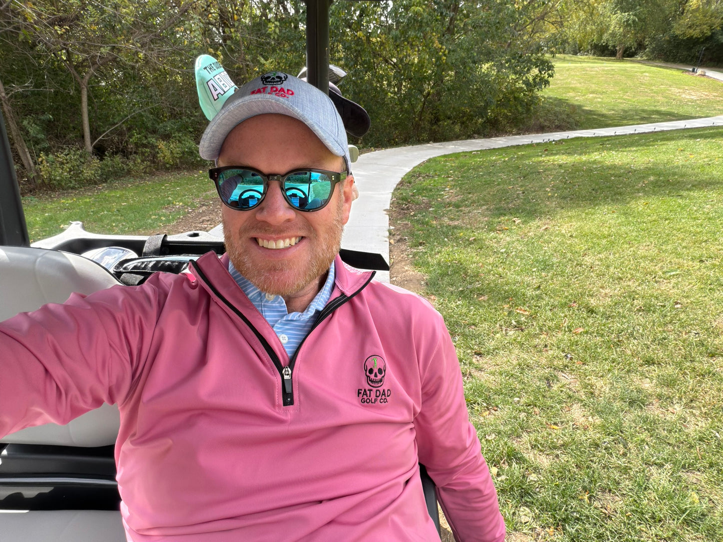 signature pink performance 1/4 zip