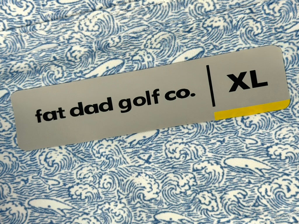 "whales & waves" performance polo