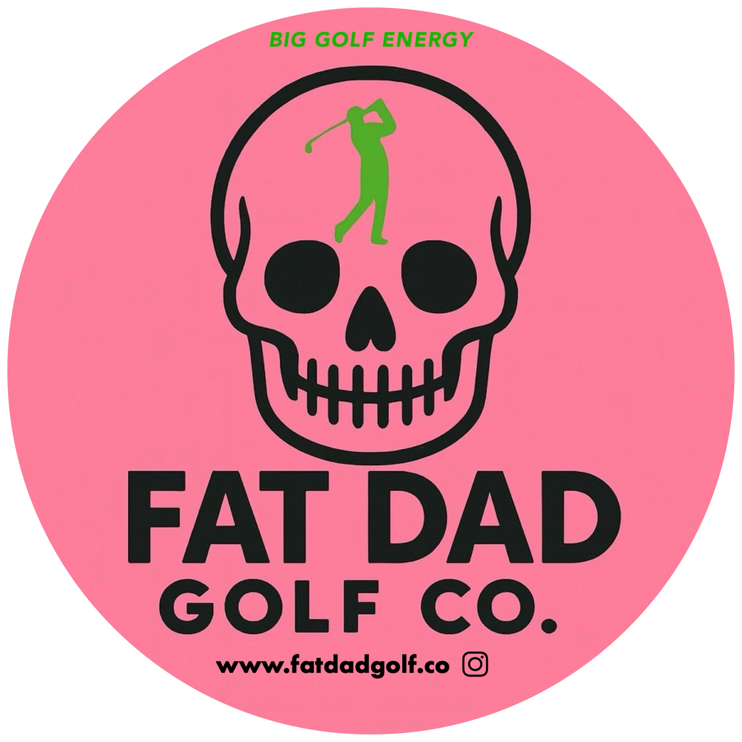 "big golf energy" sticker