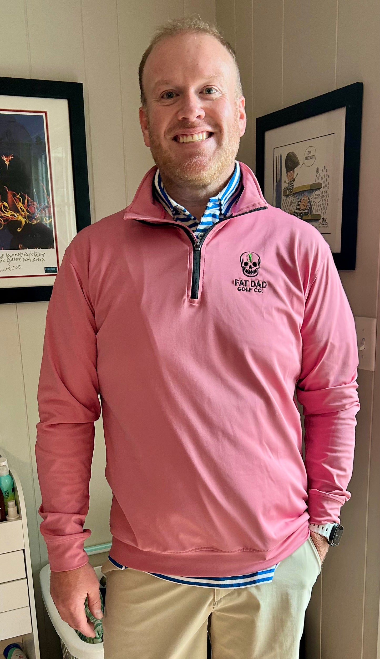signature pink 1/4 zip
