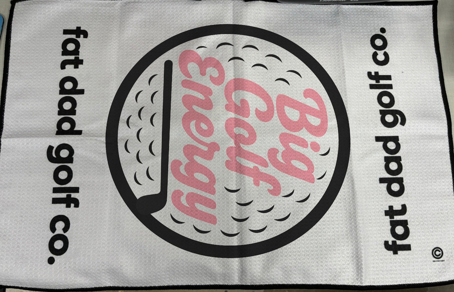 "big golf energy" signature golf towel