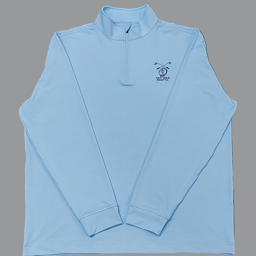 "the napkin" carolina blue clubhouse 1/4 zip