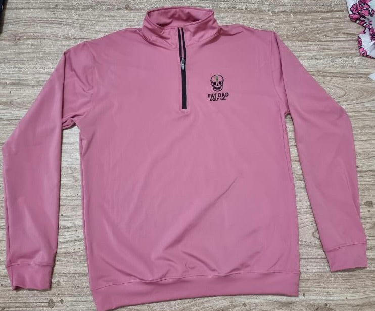 signature pink 1/4 zip