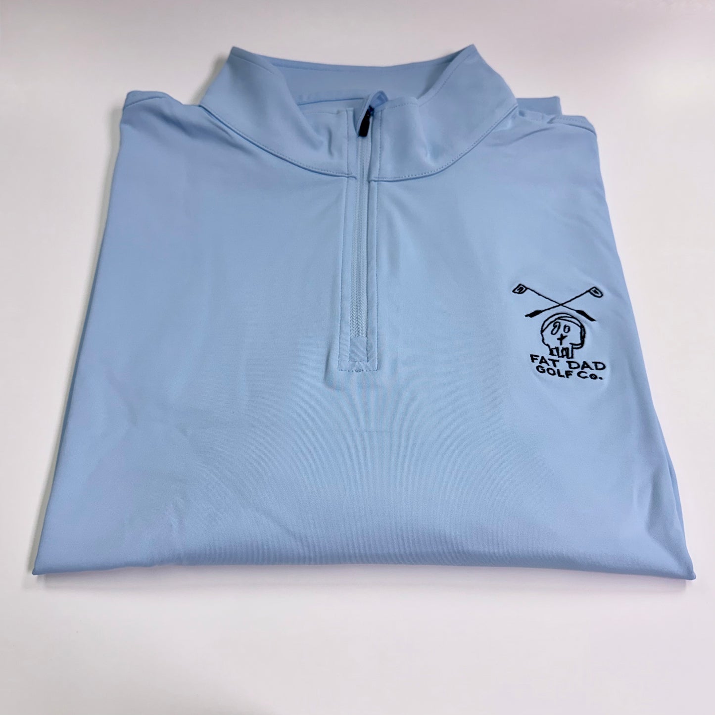 "the napkin" carolina blue clubhouse 1/4 zip