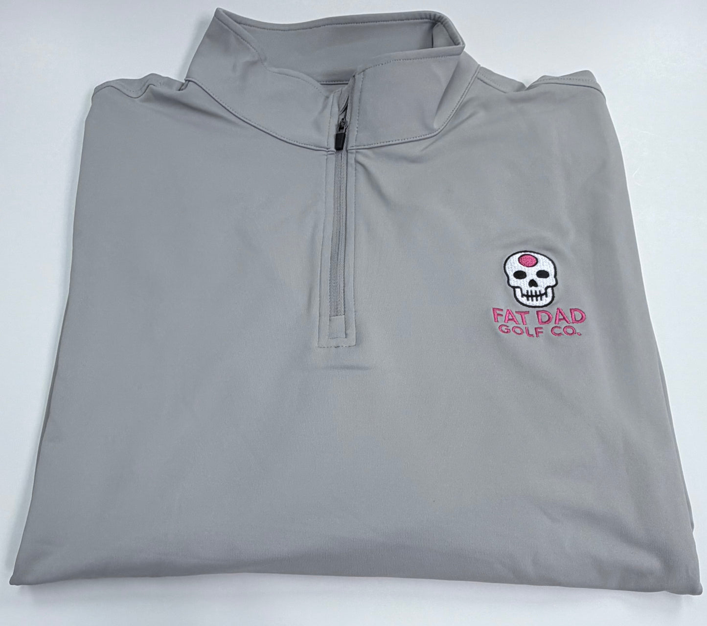 "golf on the brain" gray clubhouse 1/4 zip