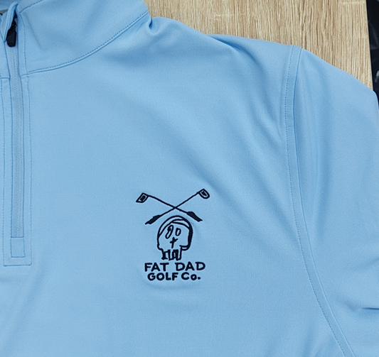 light blue clubhouse 1/4 zip