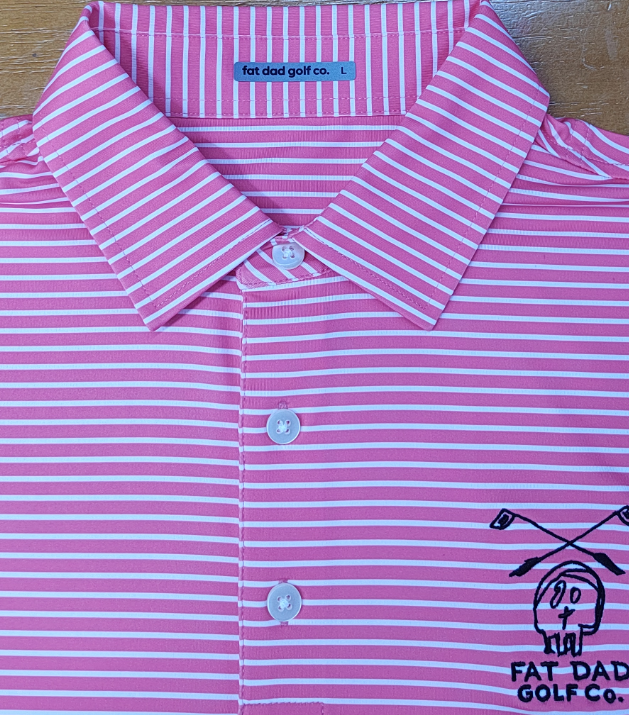 pink stripe clubhouse polo