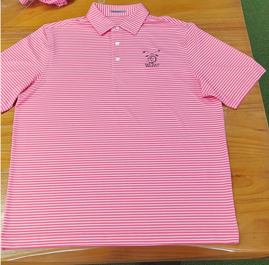 pink stripe clubhouse polo