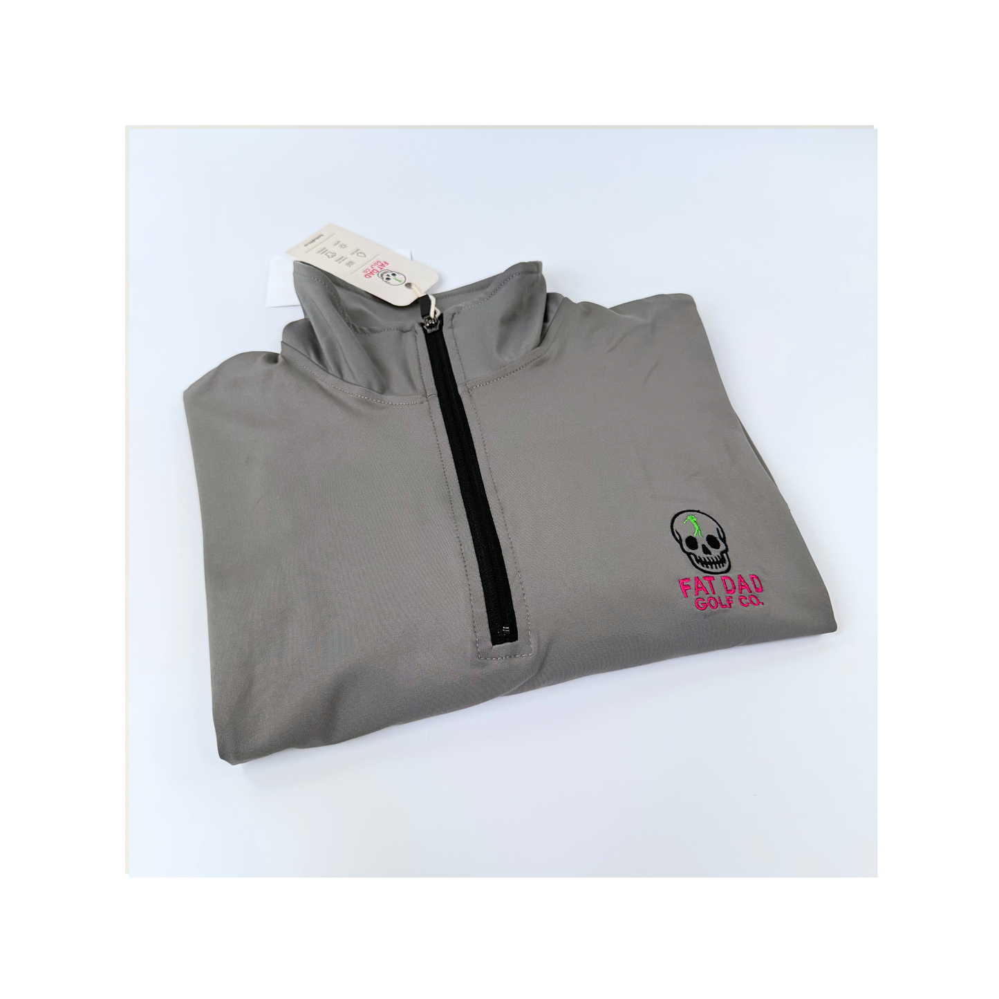 sage gray performance 1/4 zip