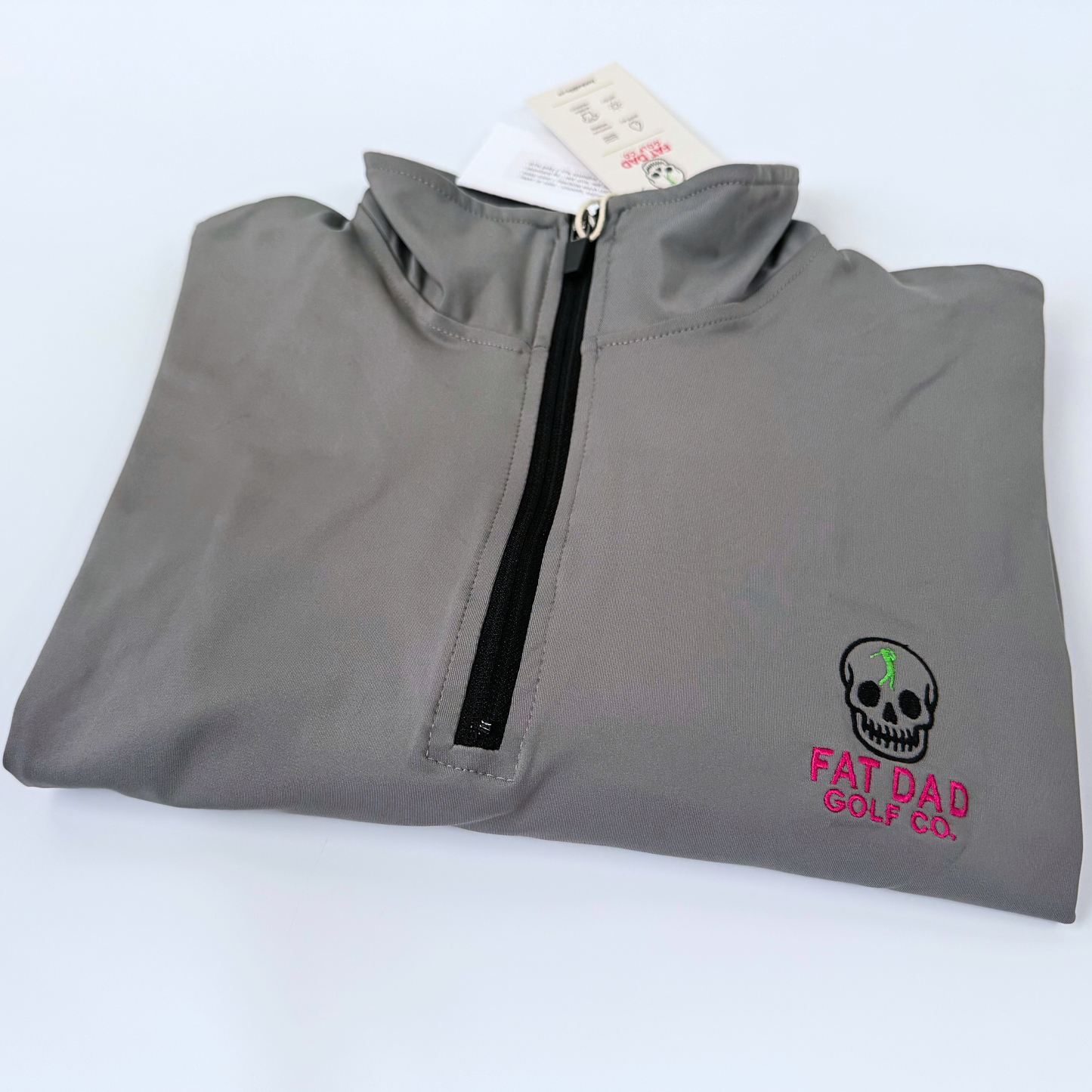 sage gray performance 1/4 zip