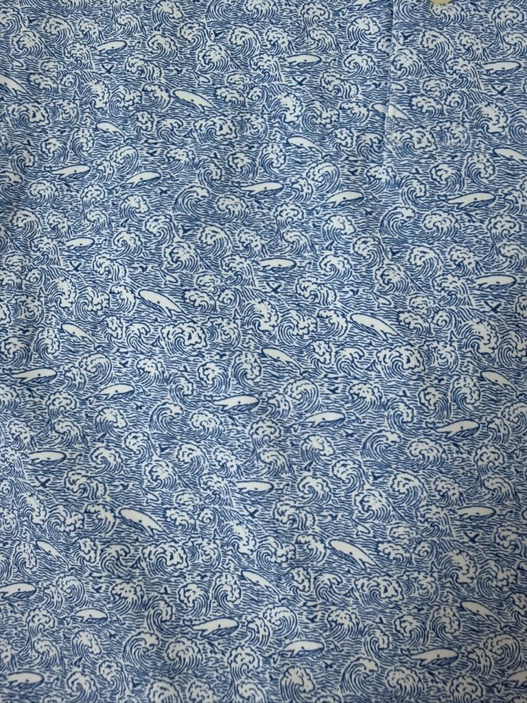 "whales & waves" performance polo